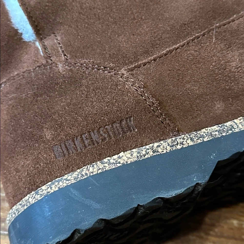 Birkenstock Uppsala Shearling Brown Suede Boots, Sz 40 (US 9-9.5)